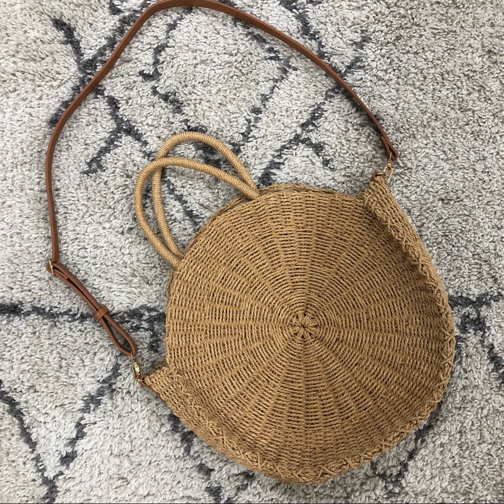 Abercrombie & Fitch Round Straw Bag